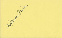 Lillian Gish Signed Vintage 3x5 Index Card JSA  - £62.14 GBP