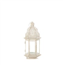 Sublime Distressed Small White Candle Lantern - $20.59