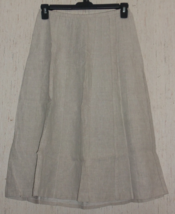 Excellent Womens Orvis Oatmeal Heather Linen Skirt Size 8 - £25.64 GBP
