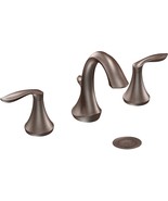 Moen Eva Oil-Rubbed Bronze Two-Handle High-Arc 8-Inch Widespread, T6420Orb - £175.96 GBP