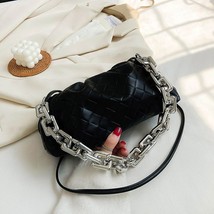Thick Chain PU Leather Crossbody Bags For Women Trend Women&#39;s Designer Shoulder  - £31.06 GBP