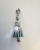 Sterling Silver Bridesmaid Charm Marked Sterling 4.1 Grams 3D Circa 60s - £17.52 GBP