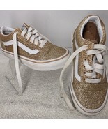 Vans “Off The Wall” Glitter Gold Amberlight Low Top Shoe Kids Size 12 - ... - $329.21 MXN