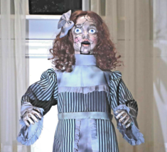 36&quot; Talking Cracked Victorian Haunted Doll Moving Mouth Arms Head Halloween Prop - £92.21 GBP