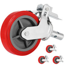 VEVOR Scaffolding Wheels Set of 4, 8\" 3200 Lbs Per Set  with Brake for ... - $60.99