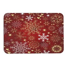 Mondxflaur Snowflakes Non Slip Bathroom Mat for Shower Quick Dry Diatom ... - $18.99