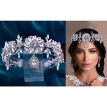Sparkly Crystal Headband For Bride, Crystal Bridal Crown, Bling Bling Ti... - £46.68 GBP