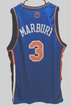 Stephon Marbury #3 N.Y. Knicks NBA Vintage 90s Blue Sewn Swingman Jersey 56 - £49.08 GBP