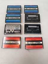 USED TDK Pftranstiehl VTG Cassette Tape Made in Japan Mixed 8 Bulk Lot &amp;... - $44.50
