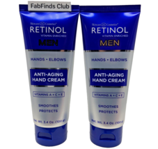 Retinol Hand Cream For MEN Sealed Hands Elbows Anti-Aging 6.8oz (2x3.4oz) - $24.73