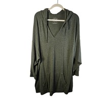 Torrid Super Soft Plush VNeck Sweater Hoodie Army Green Size 4 Pocket - $23.36