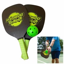 3 Pc Pickleball Paddles Set Racquets Balls Pickle Ball Outdoor Games Sports Pro - £41.67 GBP