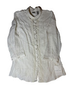 EMMA JAMES Women&#39;s Button Top Sz 12 Long Sleeve White Pearl Buttons Dres... - £14.45 GBP