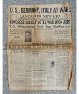 1941 dec11 WWII NEWSPAPER 28pg CONGRESS VOTES WAR AXIS US sink JAP BATTL... - £33.24 GBP