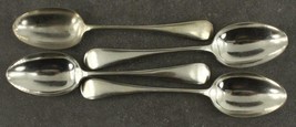 Vintage GLADWIN Silver Plate Flatware 4PC Lot Fiddle Tip Serving Spoons 8.75&quot; - £19.10 GBP