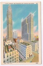 New York Postcard NYC Fifth Avenue &amp; Rockefeller Center Buildings  - £2.38 GBP