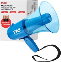 Pyle 30W Water Proof Megaphone Siren Bullhorn Speaker, Battery, Transpar... - $58.98