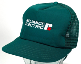 Vtg RELIANCE ELECTRIC Hat-Green-Mesh-Snapback-Embroidered Logo-Victory Caps - $15.75