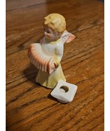Vintage Goebel Angel With Acordion Candle Holder Christmas Figurine West... - $19.77