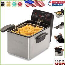 Compact Silver Stainless Steel Deep Fryer with Removable Pot &amp; Basket - $195.82 CAD