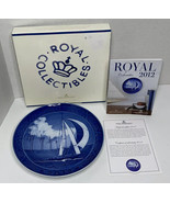 Vintage Royal Copenhagen Christmas Plate 2012 Horns Reef Boxed Ship Ocean - $123.15 CAD