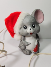 Christmas Night Light Santa Mouse Santa Hat Ceramic Light Nursery Baby 6.5&quot; - £13.70 GBP