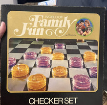 VINTAGE 1971 HASBRO WORLD OF FAMILY FUN CHECKERS- COMPLETE GAME - £10.12 GBP
