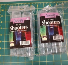 2 Packages Of 10 Shot Glasses, 1.5 Oz Clear Plastic Shot Glasses 20 Cups - £11.45 GBP