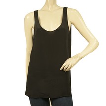 American Vintage Black 100% Silk Basic Tank Top Sleeveless T-Shirt sz S - $58.41