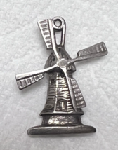 Vintage Sterling Silver Windmill Blades Turn Move Charm Great Details 1&quot;... - $460.96 MXN