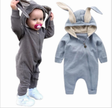 Newborn Baby Boys Girls Baby Romper Rabbit Ear Long Sleeve Cute Hooded B... - £11.00 GBP