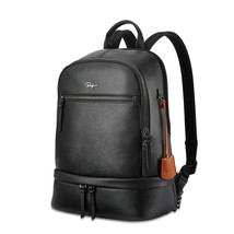 BOPAI Leather Backpack Women New Fashion Waterproof 13 Inch Laptop Rua Girls Sch - £134.95 GBP