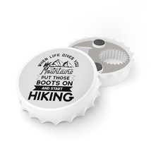 Stylish 3&quot; Magnetic Bottle Opener with Cap Shape and Dual Openers - $16.48