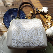 Crochet lace cover top handle bag women shabby chic japenese zakka style handbag female thumb200