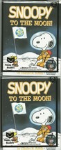 Two Mc Donald&#39;s Happy Meal PEANUTS-SNOOPY To The Moon! MINI-BOOKS #2 Mib - £6.70 GBP