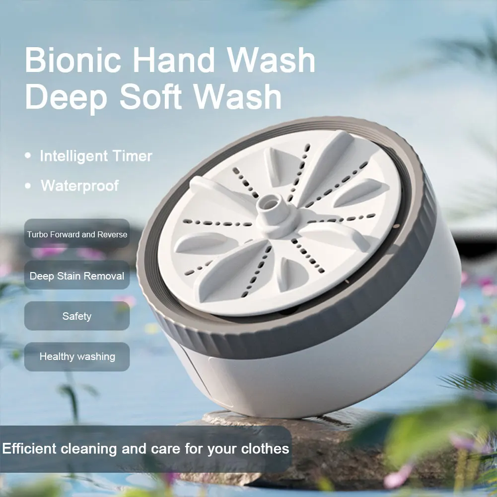 Sb rechargeable turbine washing machine space saving portable for travel trip apartment thumb200