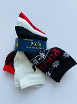 Polo Ralph Lauren set of 3 Logo Snowflake / Plaid / Solid Socks - £51.53 GBP