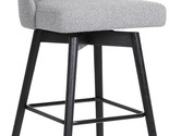Benjara Sean 30 Inch Barstool Chair, Parson Style, Swivel, Light Fabric,... - $233.99