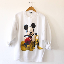 Vintage Walt Disney Mickey Mouse Pluto Sweatshirt Large/XL - £52.39 GBP