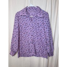 1970s Pastel Purple Floral Romantic Bitty Feminine Coquette Dagger Disco... - $28.00