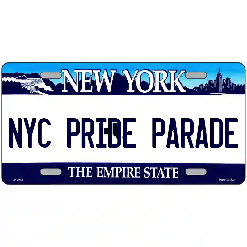 NYC Pride Parade New York Blue Metal Sign - $15.50
