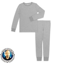 Athletic Works Girls Waffle Thermal Underwear Set S Small (6-6X) Gray NEW - $9.98
