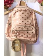 Adorable Blush/Rose Gold Kitty Face Backpack Bag &amp; Mini me Coin Purse NWOT - £13.54 GBP