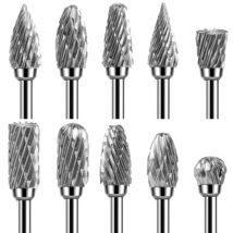 Carving Bits, Tungsten Carbide Burr Set, Double Cut Engraving, and Polis... - £10.18 GBP