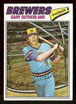 Milwaukee Brewers Gary Sutherland 1977 Topps Baseball Card # 307 Vg - £0.39 GBP