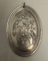 Two Turtle Doves Sterling Pendant Ornament Medallion by TOWLE© Vintage - £22.38 GBP