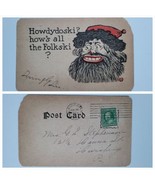 1908 Atlantic City USA Postcard Howdydoski Folkski Vintage Posted  - £21.55 GBP