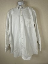 Stafford White Dress Shirt Mens Size 17 XT Fit Performance Pinpoint - £10.03 GBP