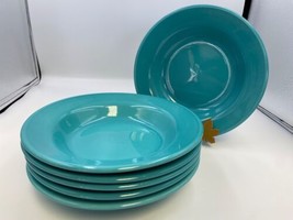 Set of 6 Vintage COORS China California Turquoise Soup Bowls - $119.99