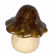 4&quot; Tall Drip Glazed Ceramic Mushroom Figurine  - £9.58 GBP